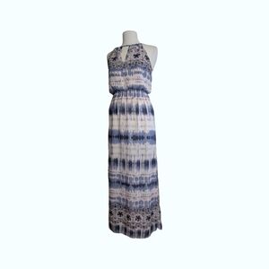 Halter Maxi Dress - Boutique - Tie Dye/Ombre Colorful Boho Summer Dress